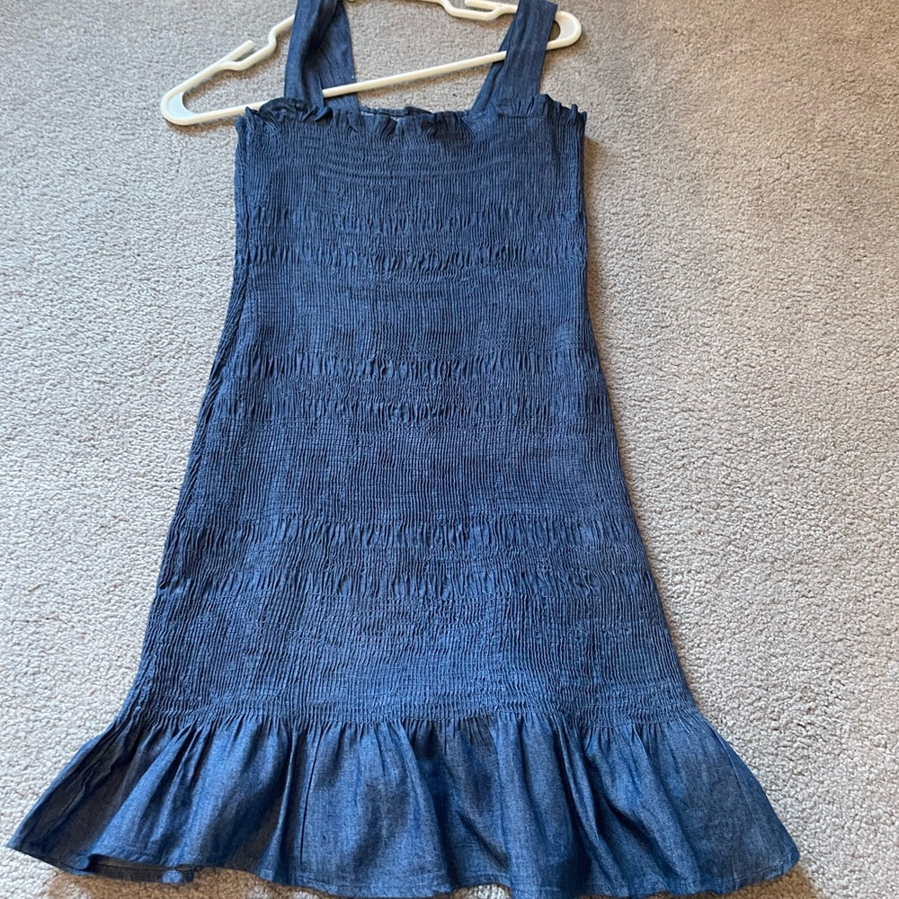 Blue tight dress